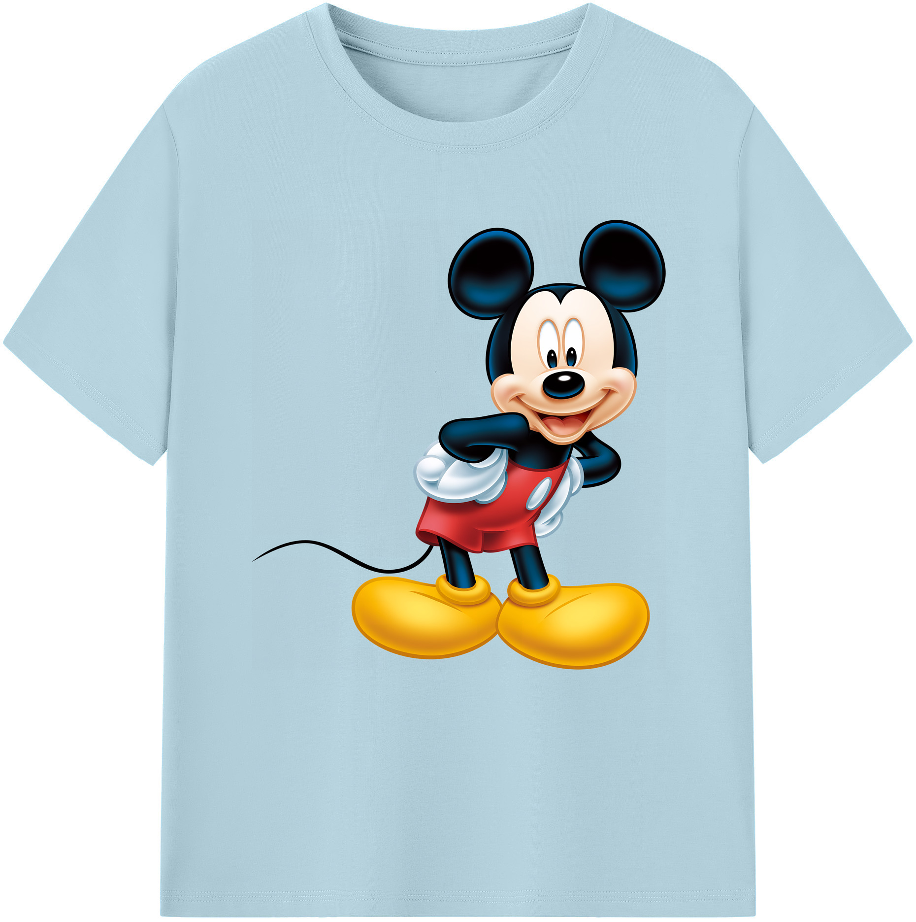 （画像用） ミッキーマウス Mickey Mouse 綿100％半袖Tシャツ（フロントプリント）